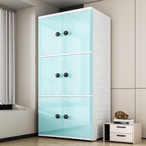 Childrens wardrobe home can hang clothes locker baby bedroom clothes baby small wardrobe plastic simple storage cabinet