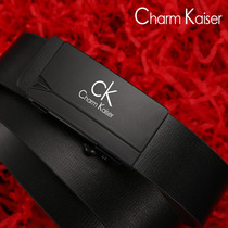 Mens belts genuine leather automatic buckle Fashion casual cow leather belt Male Young CK Toothless Wearing Pants with male