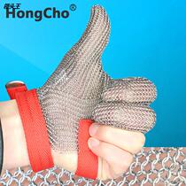HongCho anti-cut steel wire labor protection glove anti-cut injury protective glove stainless steel ring cut and kill fish gloves