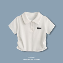 2021 summer new Korean version of Joker slim short sleeve polo shirt womens short sleeve t-shirt