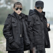 Military cotton coat mens thickening long style special soldier security cotton coat woman waterproof labor protection for cold and warm