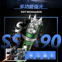 Strong light flashlight self-defense rechargeable durable long endurance home anti-wolf Police outdoor burst bright special forces