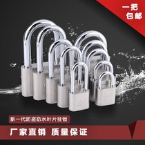 Padlock through open lock small lock dormitory anti-theft padlock small lock waterproof anti-rust large door lock lock