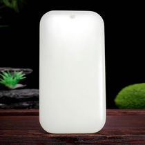 Huaxia Yudu Hetian Jade male and female pendants safe buckle seed material white jade pendant handlebar natural goat Jade