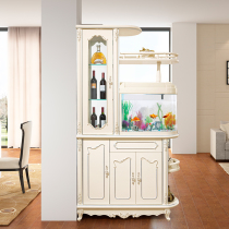 Wine cabinet Living room partition cabinet Double-sided locker door Household room hall cabinet Shoe cabinet Brake European fish tank Entrance cabinet