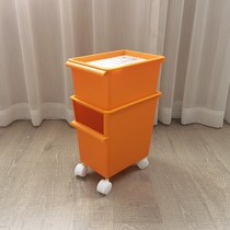 Childrens toy storage box cartoon baby clothes book sundries storage basket with cover can sit on pulley storage box