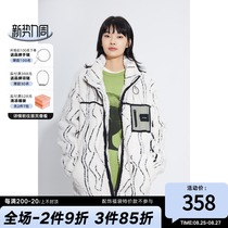  CBIANA original design tide brand(SNH48-Duan Yixuan same style)Zebra lamb wool thick casual jacket