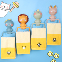 Cartoon towel rack Children free hole toilet bathroom creative hanging single rod small face wash hook storage rack rod