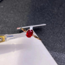 18K Gold Ruby Ring Natural Dove Blood Ruby Ring Matching Diamond Light Lavish Pop support Custom