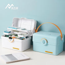 Medicine box family household small medicine box large capacity drug storage box full set of student dormitory emergency medicine box