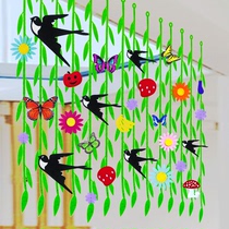 Spring decoration Wicker swallow corridor decoration classroom supermarket creative pendant shop ring creation kindergarten hanging decoration