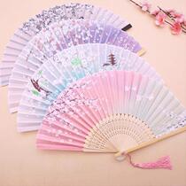 Foldable little child fan ancient wind princess girl girl fan dance a common good looking girl woman