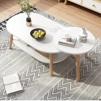 Small tea table minimalist modern creative small family living room Mini round table bedroom home net black tea a few combinations
