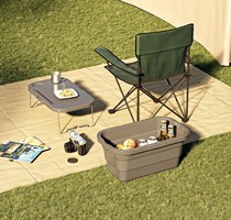 Outdoor field camping equipment supplies large collection basket foldable small tableboard packing seaman lift cracker