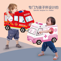 Fun Meng clothing car carton handmade DIY model Parent-child interactive kindergarten activity paper box clothes