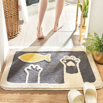 Cartoon floor mat bathroom absorbent toilet door entrance non-slip mat home bedroom carpet door mat toilet foot mat
