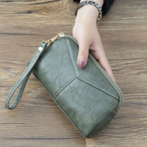 2020 new Japanese and Korean long womens bag simple versatile clutch bag simple change clutch bag mobile phone bag