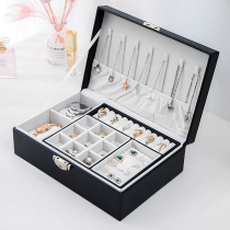 Large capacity earrings necklace storage box simple earring jewelry earring box home jewelry jewelry box