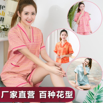 Sweat womens cotton new large size bath clothes womens bath clothes moxibustion clothes sauna clothes massage clothes