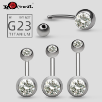 Hotwave puncture jewelry export quality pure titanium alloy navel navel navel navel navel navel titanium button navel titanium cord