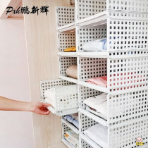Simple wardrobe without door storage rack storage rack storage partition drawer type storage artifact wardrobe storage box