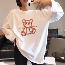 2022 New pregnant women spring coat cotton long Korean loose large size long sleeve T-shirt fashion thin