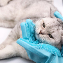 Pet bath gloves animal bath gloves dog cat gloves with massage brush anti-scratch anti-bite cleaning products