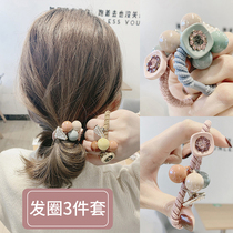 Small leather band female hair rope rubber band Hairband high elastic durable head rope Korean version of net red ins hair accessories