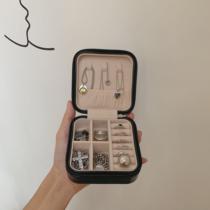 Ashui recommends minimalist mini cute zipper jewelry storage box travel portable necklace ring ring box female
