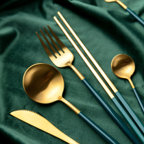 Small Nordic 304 stainless steel knife and fork spoon dessert spoon Western food cutlery steak knife and fork spoon household metal chopsticks