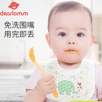 Baby child Disposable bib baby eating artifact child feeding bag disposable waterproof bib baby mouth towel