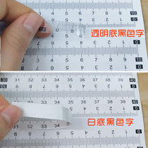 Medium ruler transparent tape back adhesive high precision adhesive self-adhesive ruler scale sticker strip waterproof