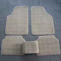 Car mat Universal 4 pieces of lattice foot mat waterproof non-slip car floor mat easy to clean suede carpet silk ring foot pad