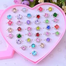 Crystal Little Ring Girl Girl Diamond Princess Jewelry Childrens Toy Cute Ring Aisha Kids Gem