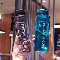 Plastic cup men's high temperature resistant and fall resistant plastic cup women's portable simple sports cup fitness large scale water bottle