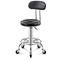 Barber shop stool rotating lifting backrest hairdressing beauty stool pulley large engineering stool bar stool bar chair bar chair round stool