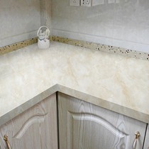 Kitchen stove countertop waterproof and oil-proof cabinet desktop self-adhesive padded high temperature resistant transparent wallpaper marble sticker