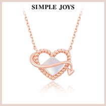 SIMPLEJOYSS925 sterling silver love sweetheart white shell clavicle necklace female original luxury fashion gift