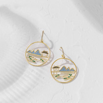 On the new Palace earrings niche design sense of high-end Chinese style earrings Xiuhe drop earrings 2021 new fashion women