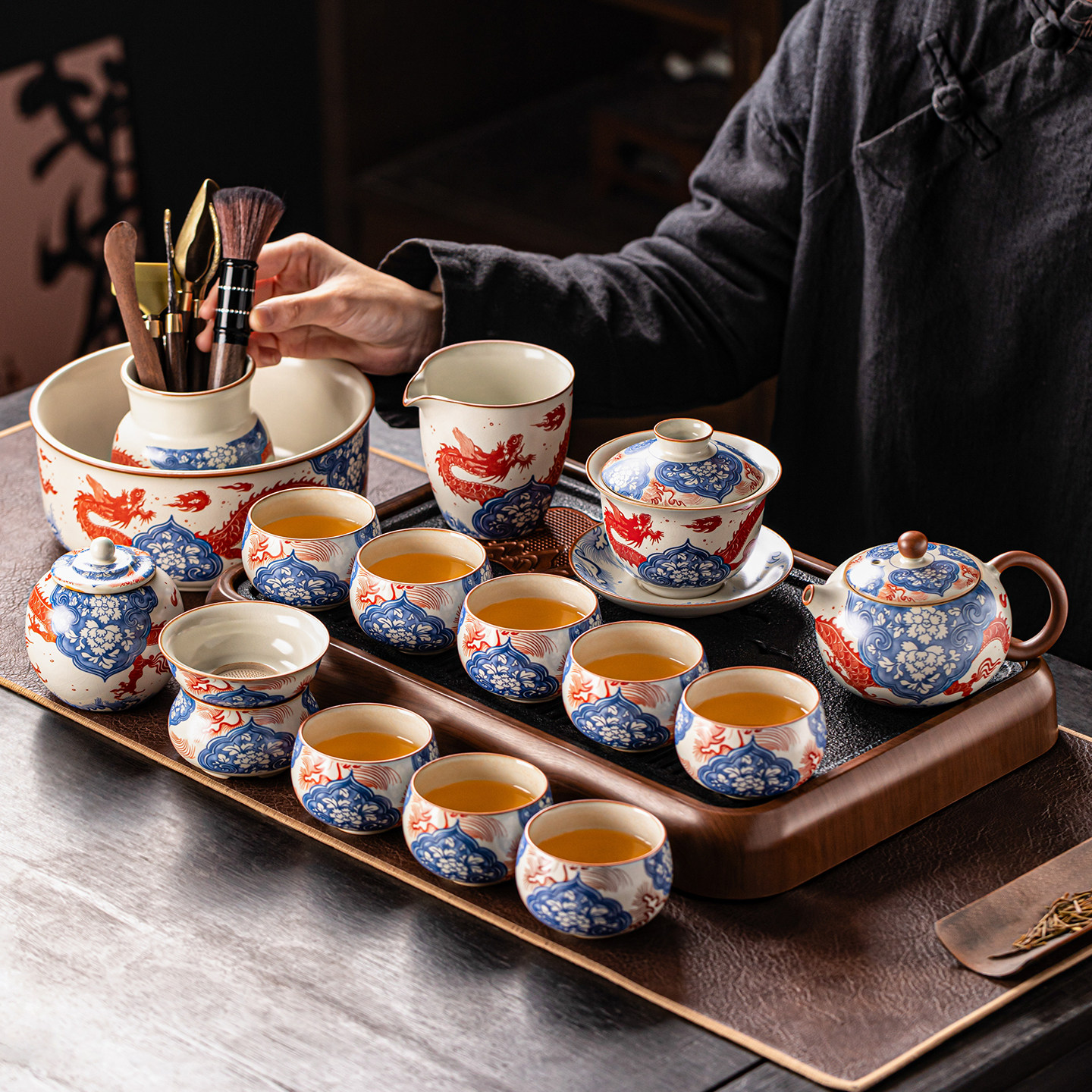 C046 中国 纏龍紋 蓋物 茶道具 C046 中国 纏龍紋 蓋物 茶道具 C046 中国 纏龍紋 蓋物 茶道具 C046