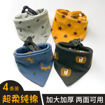 2020 Newborn Baby Pure Cotton Triangle Towel Baby Big Saliva Towel Boy Girl Han Edition Foreign Air Scarf Around Mouth