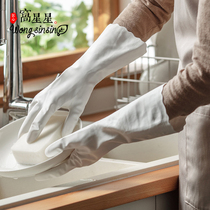 Dish washing gloves womens kitchen brush bowl waterproof household washing clothes washing dishes cleaning durable thickened housework plastic gloves