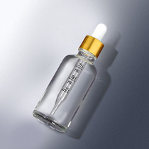 3pcs clear glass dropper Cosmetic sub-bottle Essential oil bottle Essence glue head sample deployment empty bottle
