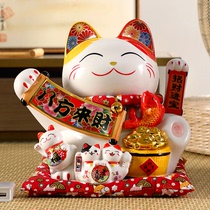Recruiting cat ornaments shake hands Net red piggy bank opening large shop cashier home living room decoration gifts
