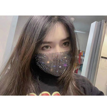 Hot sale with diamond mask womens new cross-border mask summer flash Europe and the United States color mask trend rhinestone mask stall