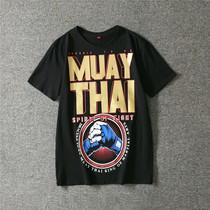 Boxing clothing women Sanda clothing men Muay Thai T-shirt children Sanda MMA free combat training uniforms short sleeves