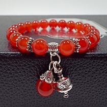2021 new Zodiac year of Life natural Red Agate crystal bracelet red Agate hand string gift girls day gift