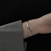 Mobius ring vintage bracelet female 925 silver ins Japan and South Korea niche simple student bracelet European and American jewelry