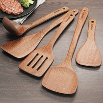 Wooden shovel non-stick pot special spatula chicken wing Wood household cooking Wood non-lacquered non-wax soup spoon kitchenware bamboo shovel