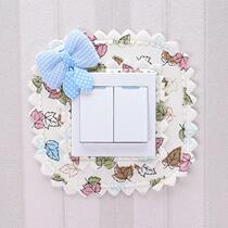 Switch patch protective sleeve simple and elegant wall power socket shielded from decorative border wall applie lace